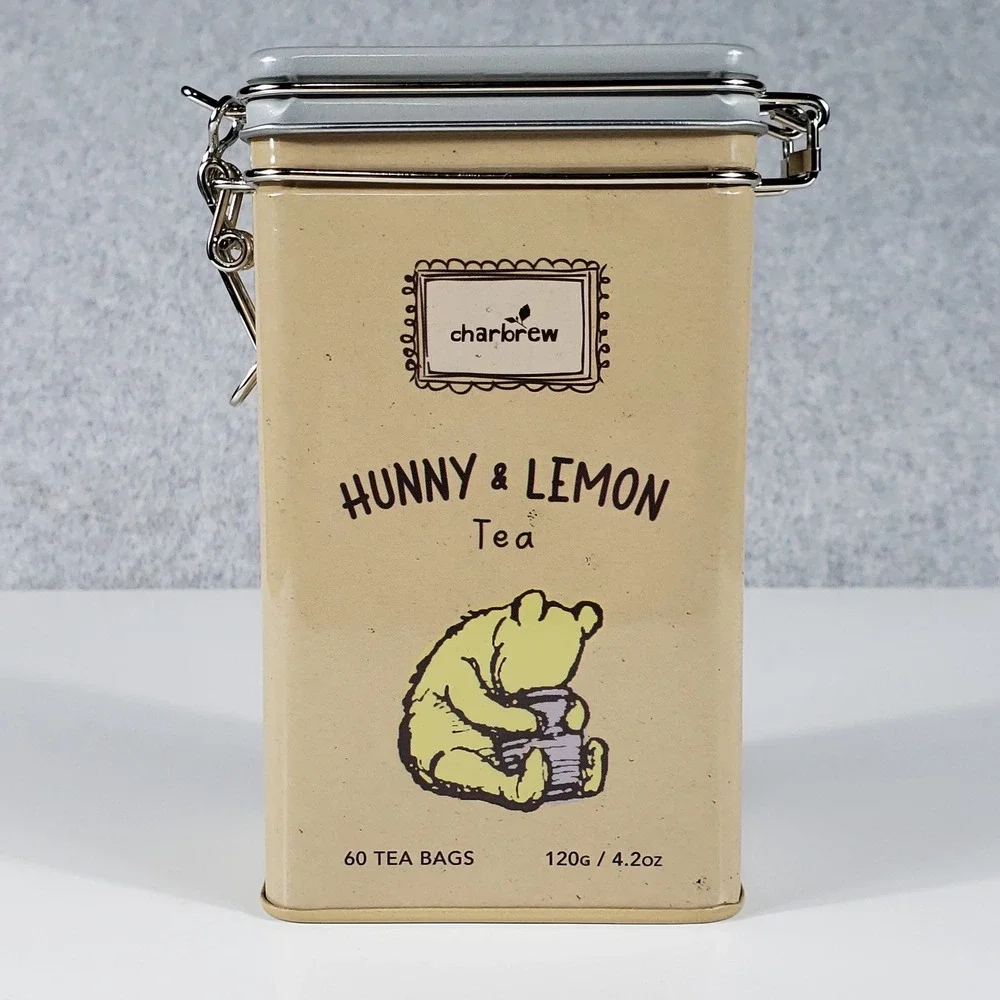 Charbrew Winnie The Pooh Hunny‎ & Lemon Tea Tin 60 Tea Bags Collectible NWT